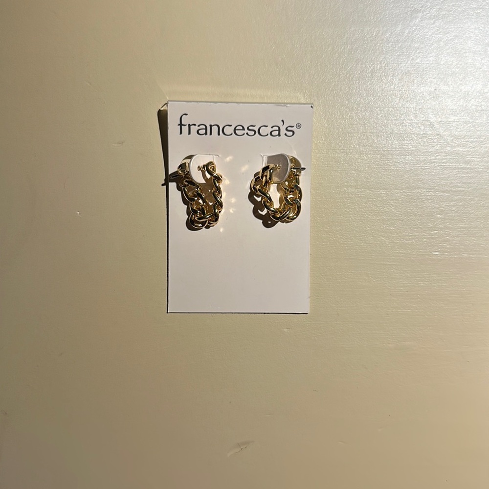 Francesca’s gold chain hoop earrings